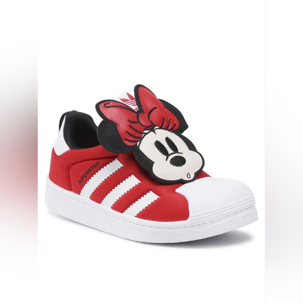 Adidas Kids Red and White Minnie Mouse Sneakers